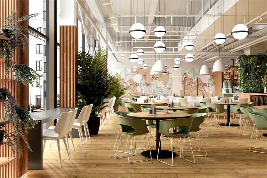 合肥餐饮设计：1000平企业员工餐厅设计效果分享
